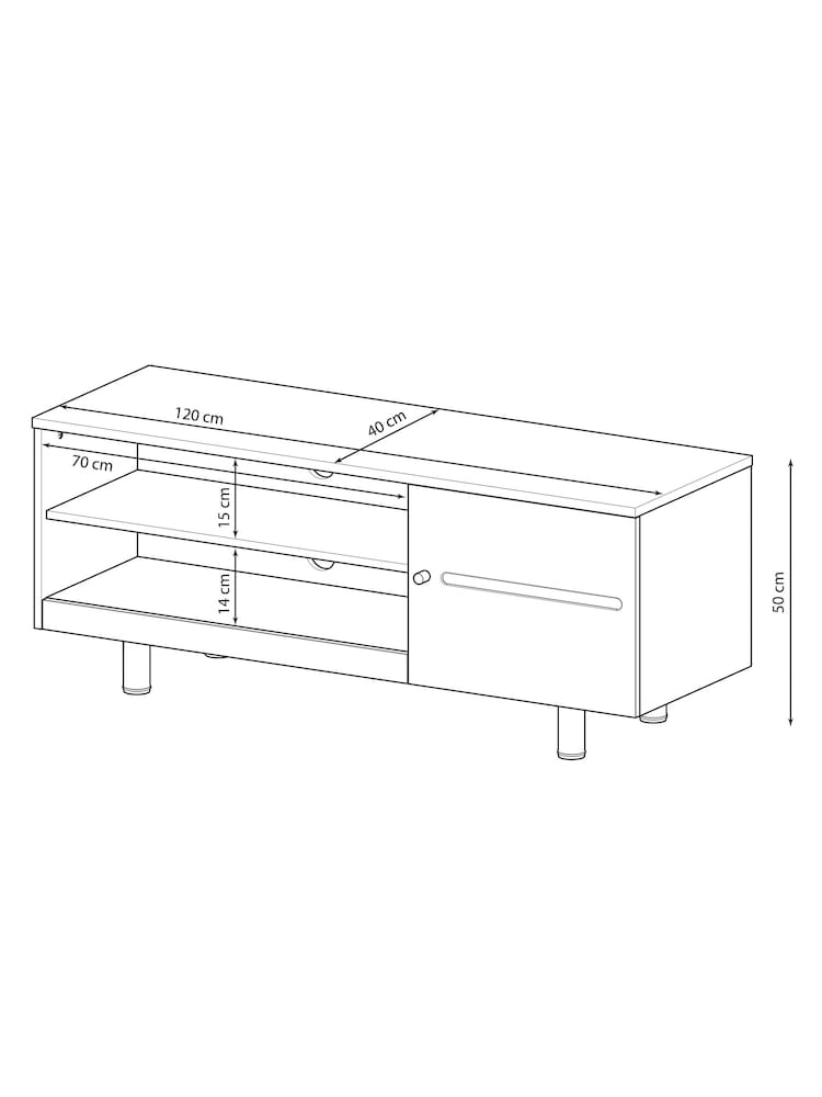 AVF Grey Whitesands 1200 Rustic Wood Effect TV Stand - Image 7 of 7