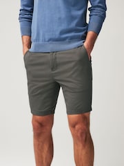 Charcoal Grey Skinny Fit Stretch Chinos Shorts - Image 1 of 6