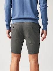 Charcoal Grey Skinny Fit Stretch Chinos Shorts - Image 2 of 6