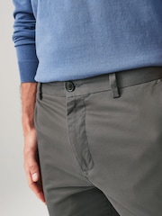 Charcoal Grey Skinny Fit Stretch Chinos Shorts - Image 4 of 6