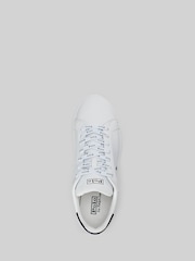 Polo Ralph Lauren White/Blue Leather Heritage Court II Trainers - Image 5 of 6