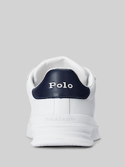 Polo Ralph Lauren White/Blue Leather Heritage Court II Trainers - Image 6 of 6