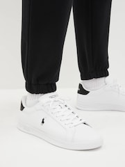Polo Ralph Lauren White Leather Heritage Court II Trainers - Image 1 of 6