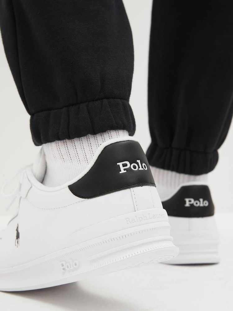 Polo Ralph Lauren White Leather Heritage Court II Trainers - Image 2 of 6
