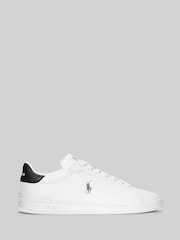 Polo Ralph Lauren White Leather Heritage Court II Trainers - Image 3 of 6