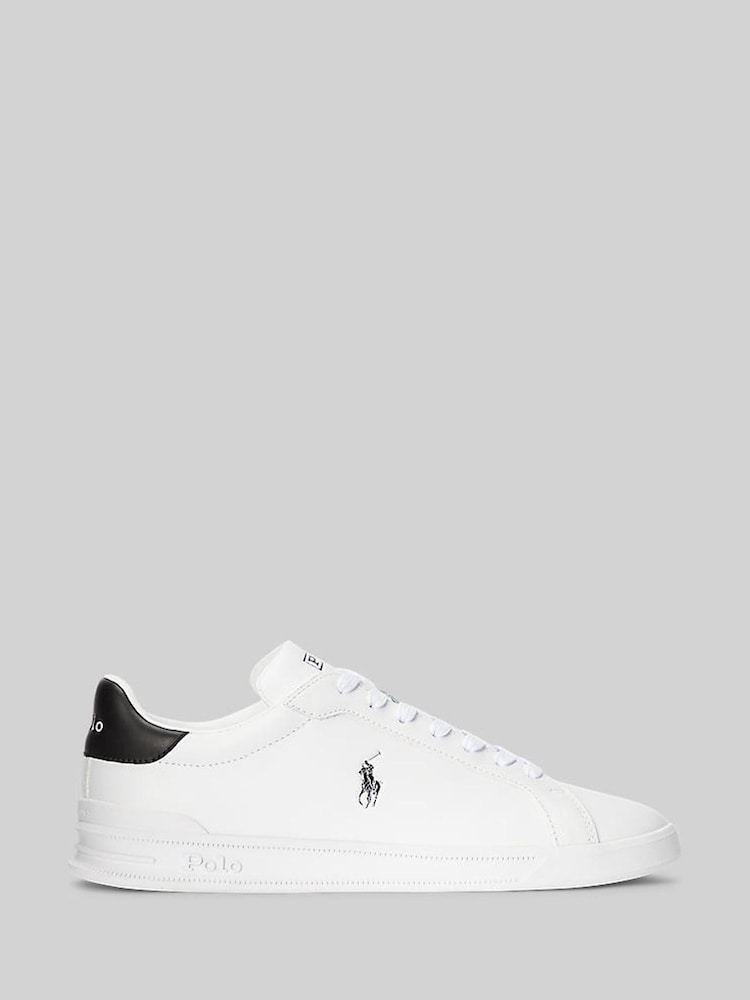 Polo Ralph Lauren White Leather Heritage Court II Trainers - Image 3 of 6