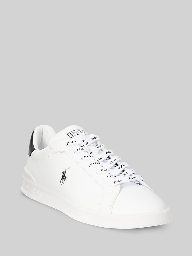 Polo Ralph Lauren White Leather Heritage Court II Trainers - Image 4 of 6