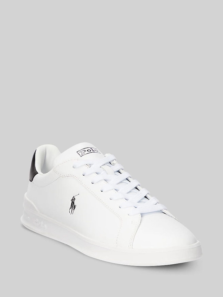 Polo Ralph Lauren White Leather Heritage Court II Trainers - Image 5 of 6