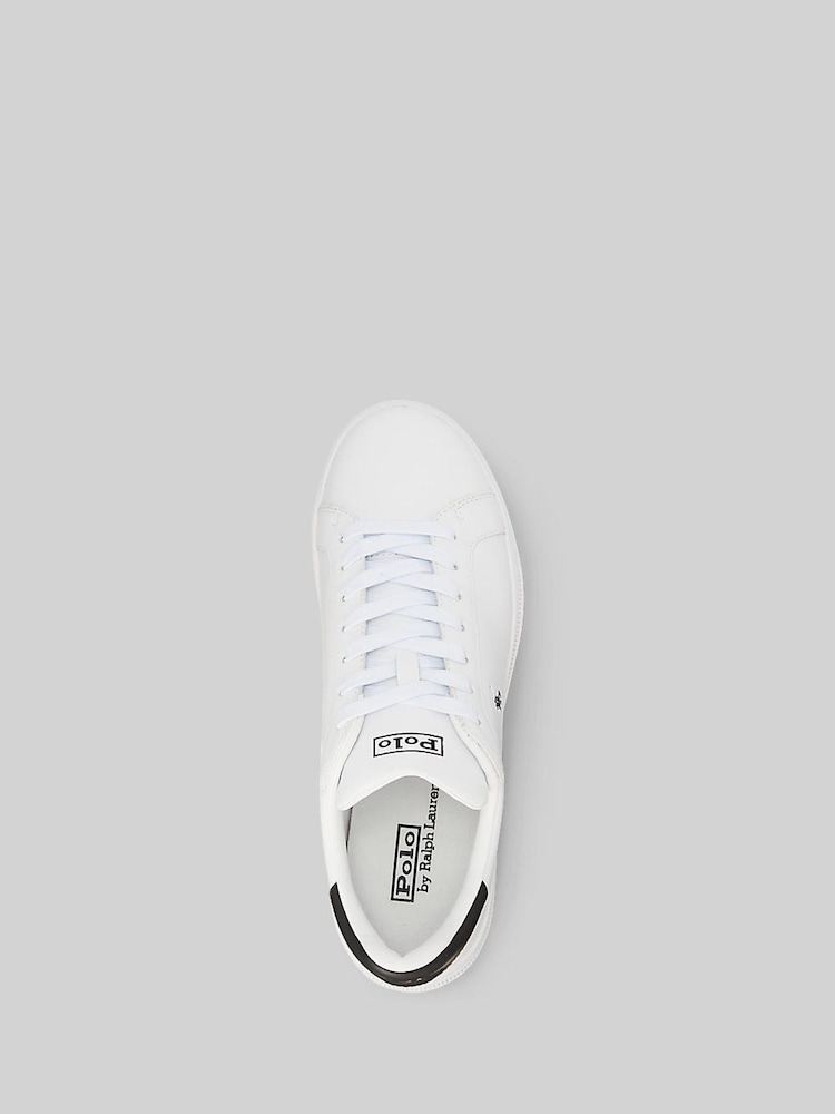 Polo Ralph Lauren White Leather Heritage Court II Trainers - Image 6 of 6