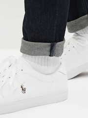 Polo Ralph Lauren White Longwood Leather Trainers - Image 2 of 6