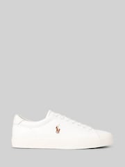 Polo Ralph Lauren White Longwood Leather Trainers - Image 3 of 6