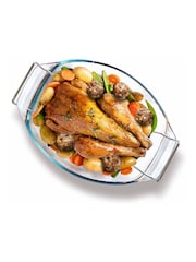 Pyrex Set of 2 Clear Roasting Set - Image 2 of 3