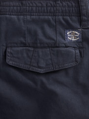 Navy Blue Next Authentic Stretch Cotton Blend Slim Fit Cargo Trousers - Image 7 of 7
