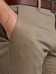 Stone Straight Fit Printed Belted Soft Touch Chino Trousers - Image 8 of 11