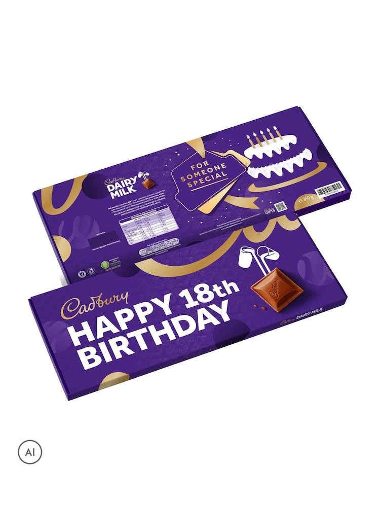 Cadbury Dairy Milk Giant 18th Birthday Chocolate Bar 850g - Image 3 of 3 Cadbury Dairy Milk Giant 18th Birthday Chocolate Bar 850g - Image 3 of 3