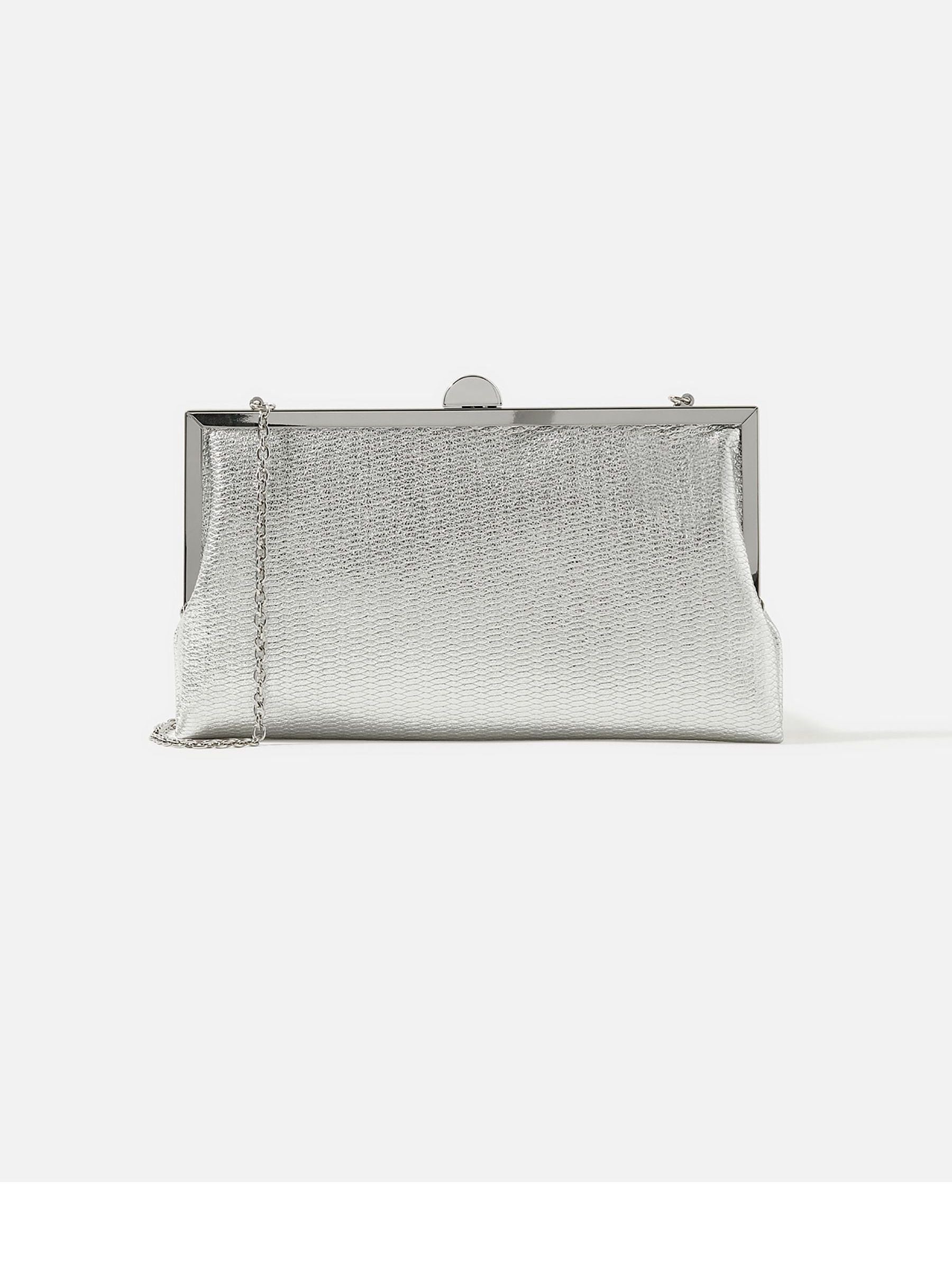 Buy Accessorize Silver Womens Metallic Frame Clutch Bag from Next Germany