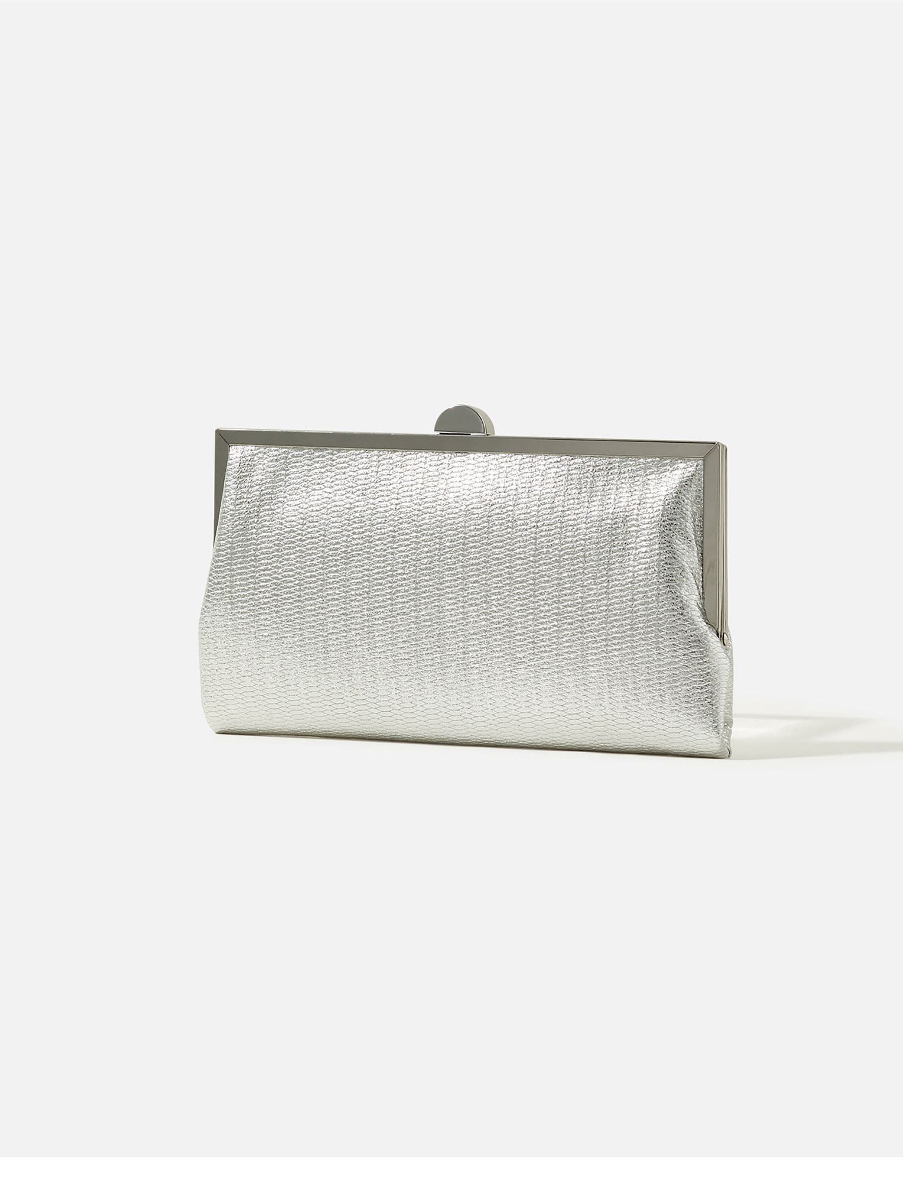Womens silver clutch top