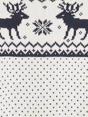 The Little Tailor Kids Christmas 100% Cotton Reindeer Pattern Jumper - Image 5 of 5