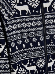 The Little Tailor Kids Reindeer Christmas Fairisle Pattern 100% Cotton All-In-One - Image 8 of 8
