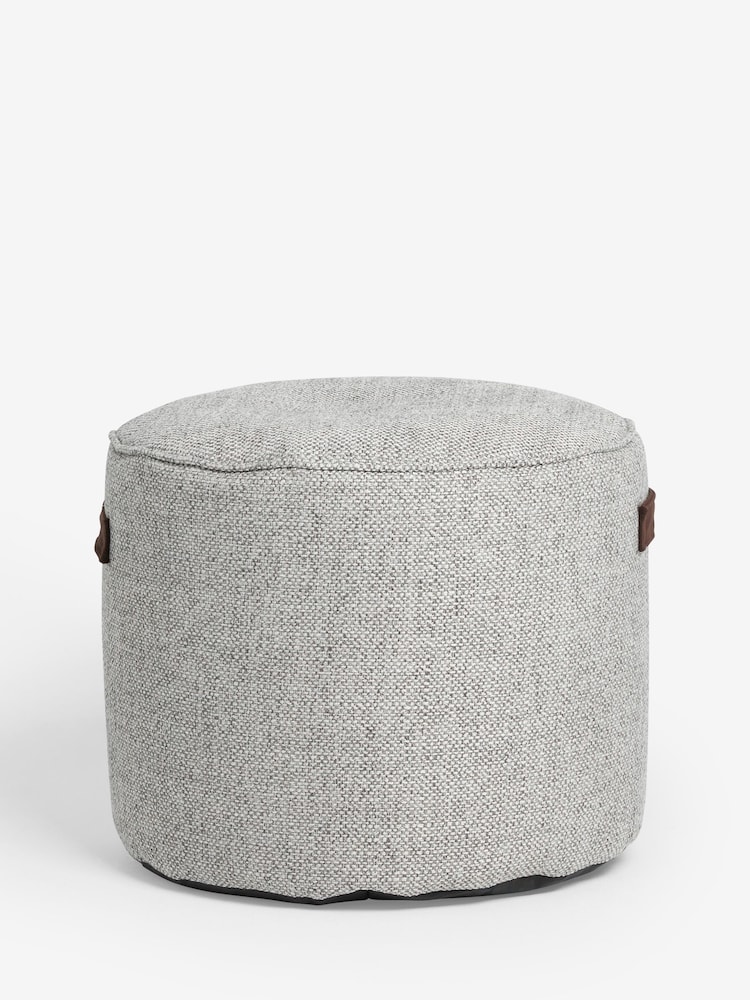 Dove Grey Pouffe With Handles - Image 2 of 5