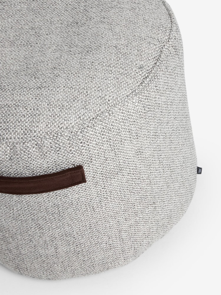 Dove Grey Pouffe With Handles - Image 5 of 5