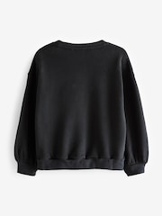 Black Sequin Snowman Christmas Sweatshirt Jumper (3-16yrs) - Image 6 of 7