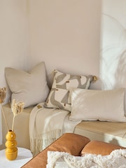 Natural Herringbone Cosy Throw - Image 4 of 4