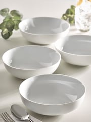 White Nova Dinnerware Set of 4 Bowls - Image 1 of 3