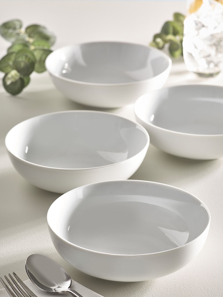 White Nova Dinnerware Set of 4 Bowls - Image 1 of 3