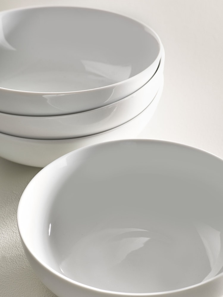 White Nova Dinnerware Set of 4 Bowls - Image 2 of 3
