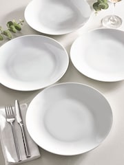 White Nova Dinnerware Set of 4 Dinner Plates - Image 1 of 3