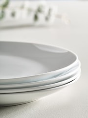White Nova Dinnerware Set of 4 Dinner Plates - Image 2 of 3