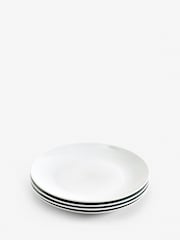 White Nova Dinnerware Set of 4 Dinner Plates - Image 3 of 3