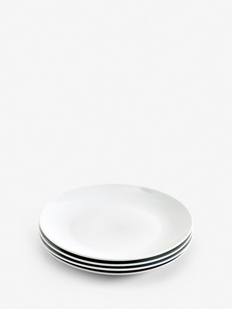 White Nova Dinnerware Set of 4 Dinner Plates - Image 3 of 3 White Nova Dinnerware Set of 4 Dinner Plates - Image 3 of 3