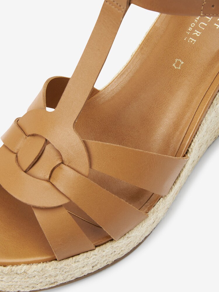 Tan Brown Signature T-Bar Espadrille Wedges - Image 8 of 8