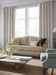 Laura Ashley Green Pussy Willow Embroidered Made To Measure Curtains - Image 1 of 8