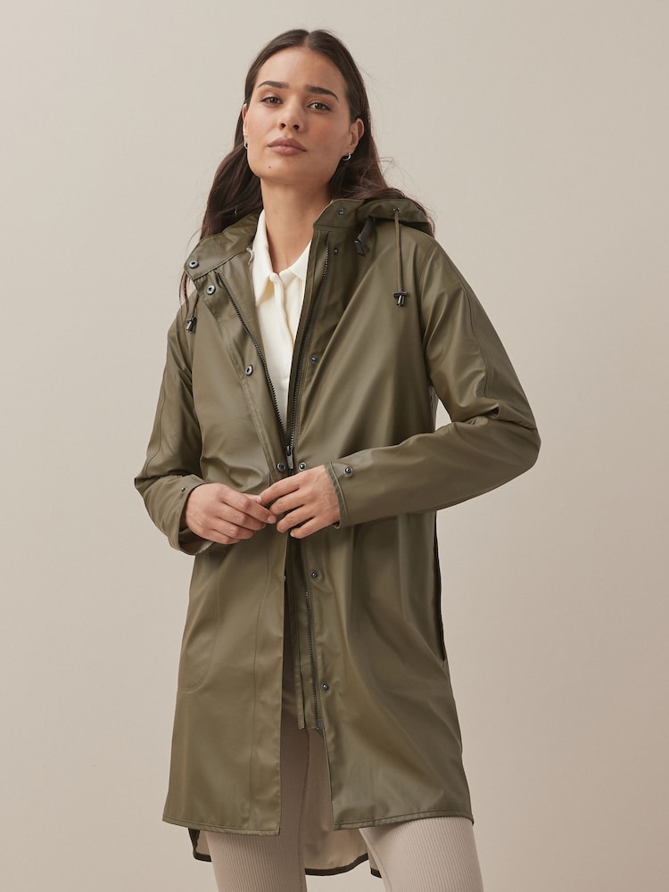 Ilse Jacobsen Loose Fit Waterproof A Shape Raincoat - Image 1 of 7