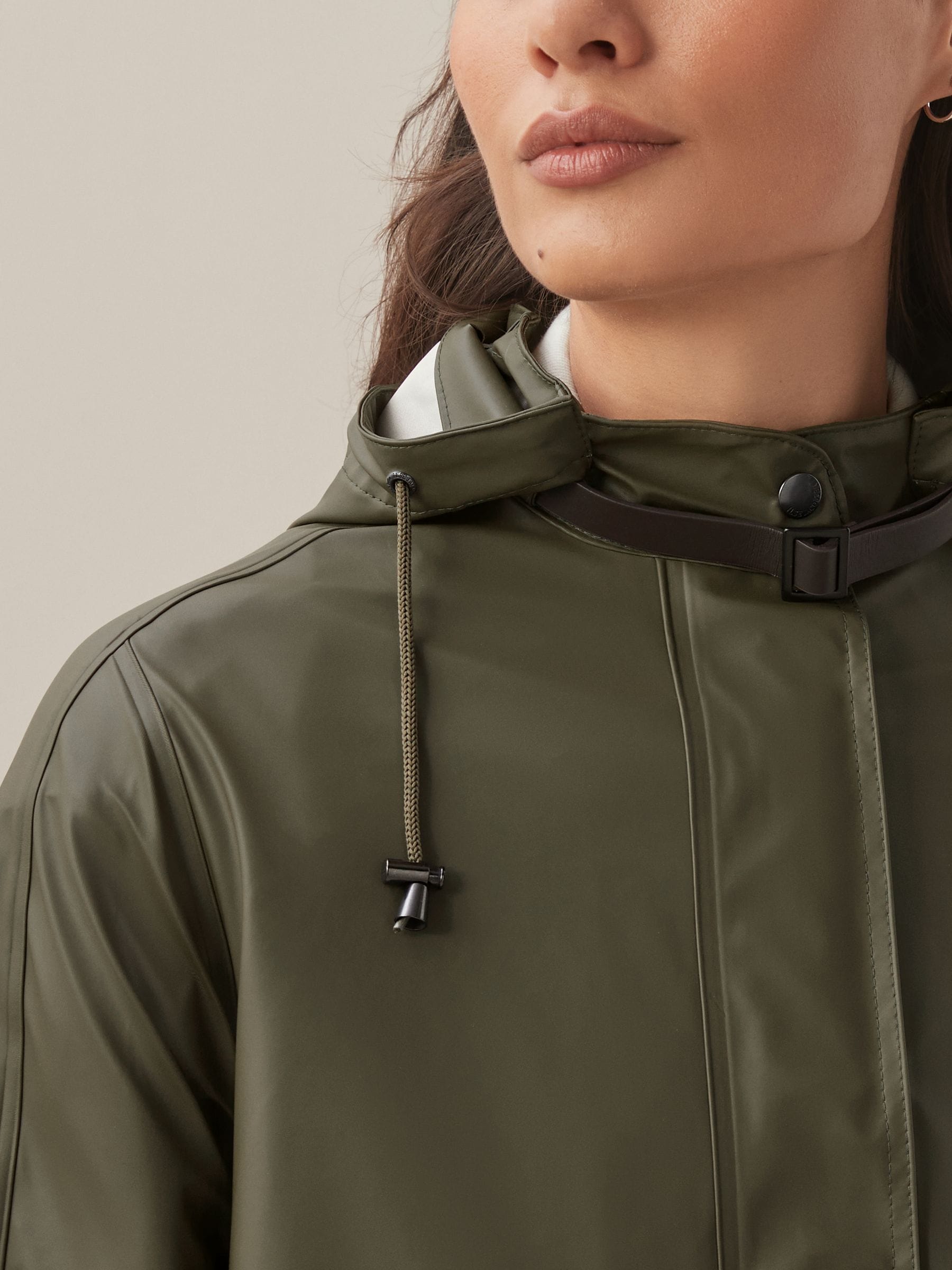 Buy Ilse Jacobsen Green Loose Fit Waterproof A Shape Raincoat from