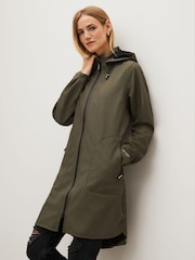 Ilse Jacobsen Waterproof A Line Softshell Raincoat - Image 1 of 9