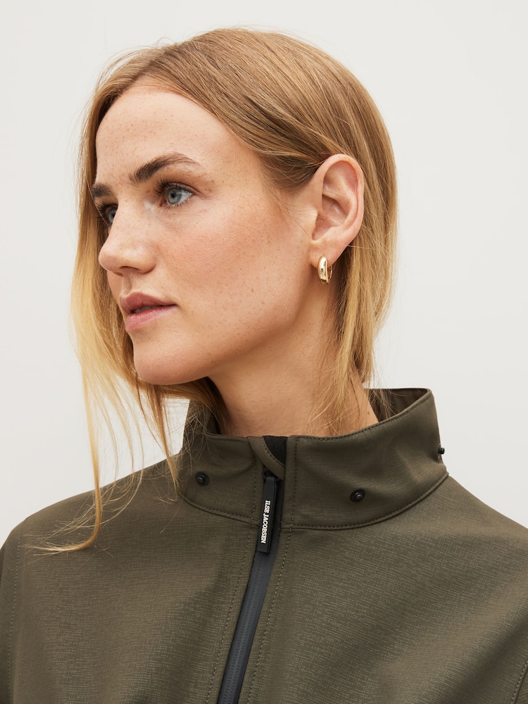 Zielony - Wodoodporny płaszcz przeciwdeszczowy Ilse Jacobsen, trapezowy typu softshell - Image 4 of 9