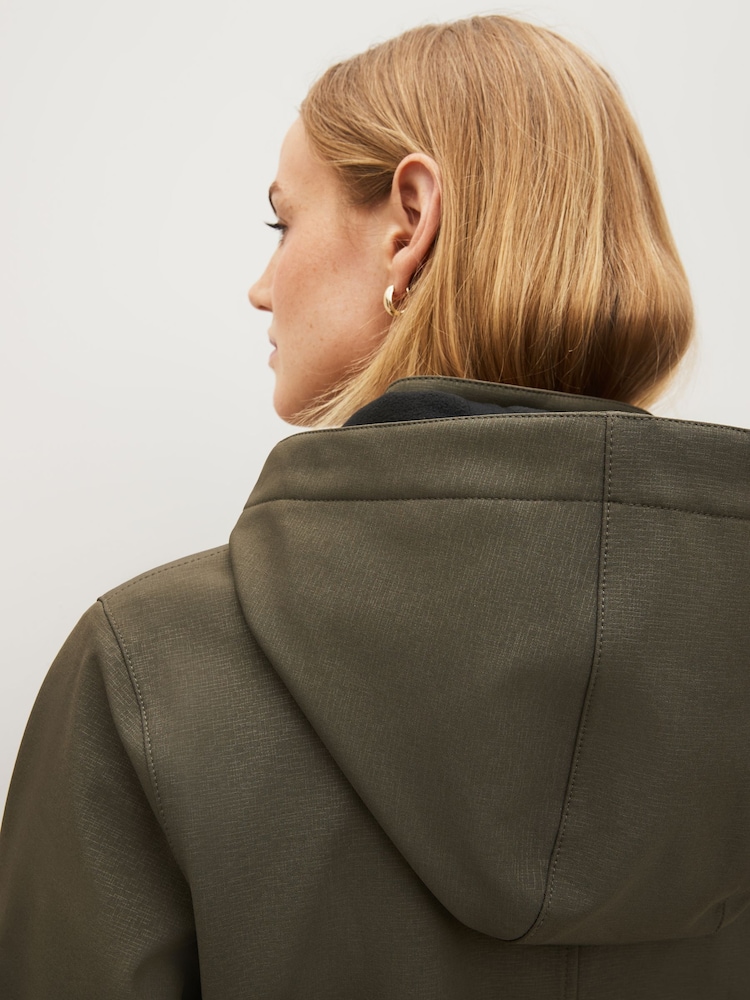 Zielony - Wodoodporny płaszcz przeciwdeszczowy Ilse Jacobsen, trapezowy typu softshell - Image 5 of 9