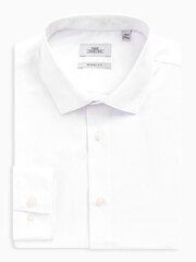 White Skinny Fit Single Cuff Easy Care Shirt - Image 1 of 6