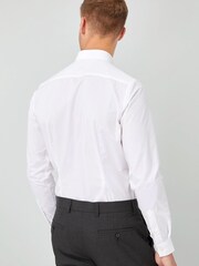 White Skinny Fit Single Cuff Easy Care Shirt - Image 4 of 6