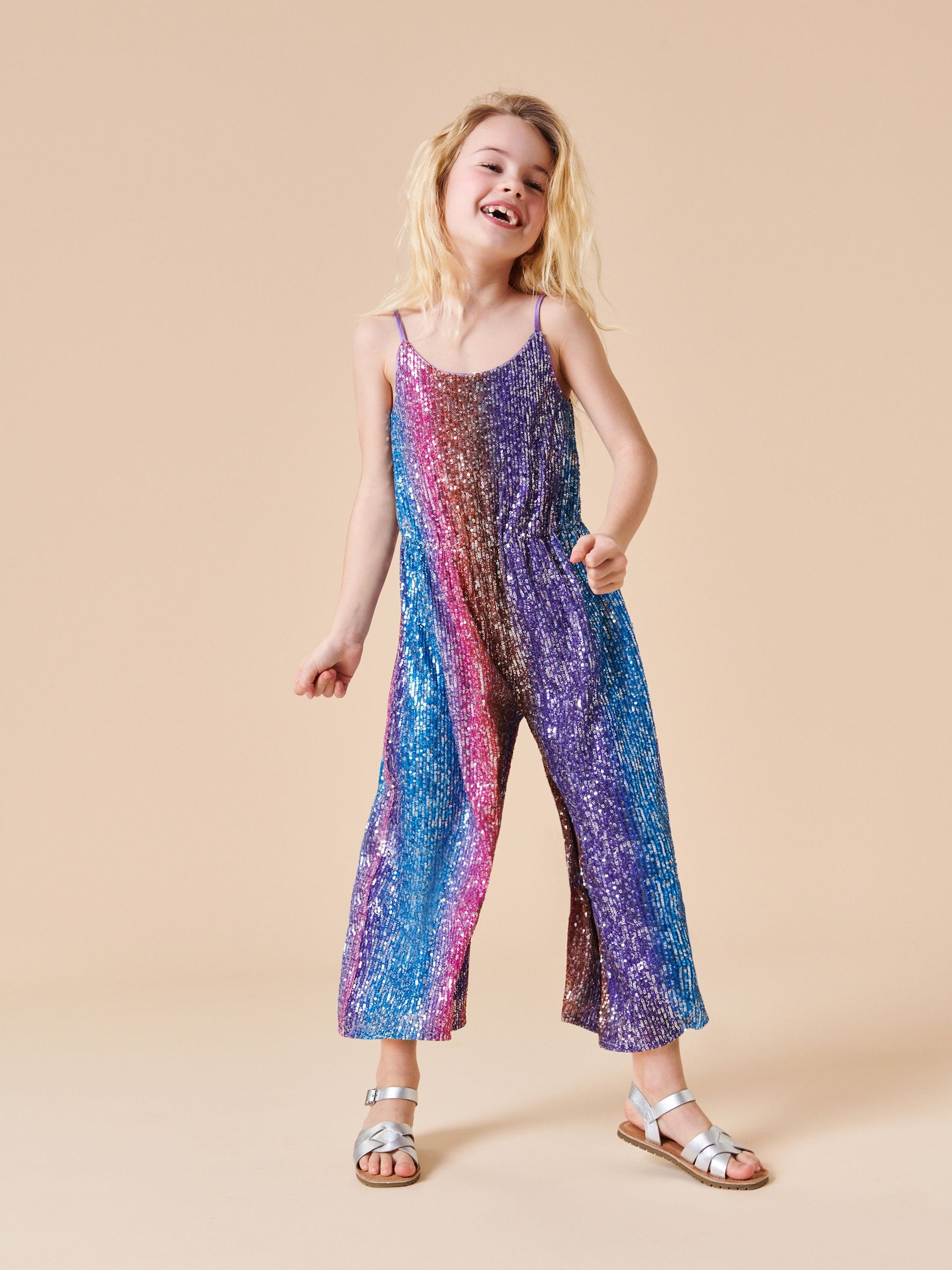 Rainbow sequin jumpsuit shop