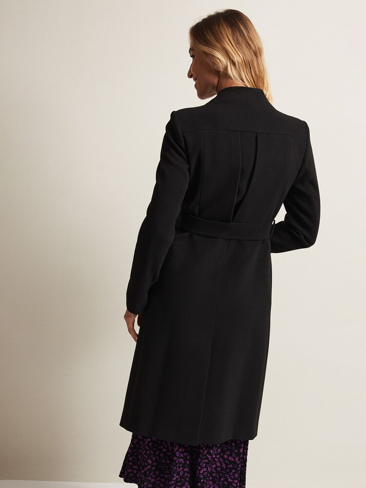 Phase Eight Black Stand Up Collar Susie Coat - Image 1 of 8