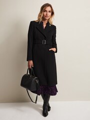Phase Eight Black Stand Up Collar Susie Coat - Image 2 of 8