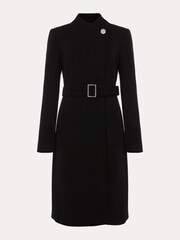 Phase Eight Black Stand Up Collar Susie Coat - Image 4 of 8