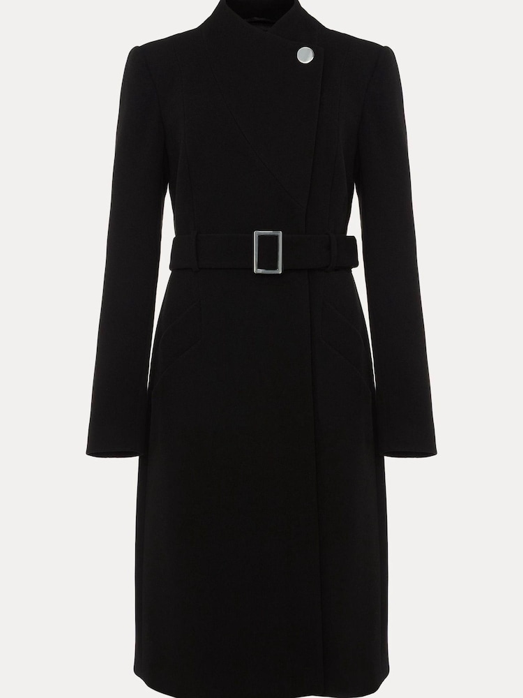 Phase Eight Black Stand Up Collar Susie Coat - Image 8 of 8 Phase Eight Black Stand Up Collar Susie Coat - Image 8 of 8