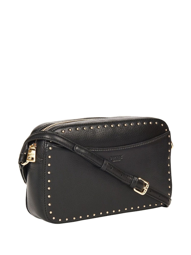 OSPREY LONDON Black Saddle Leather Lennox Medium Cross-Body Bag - Image 1 of 4