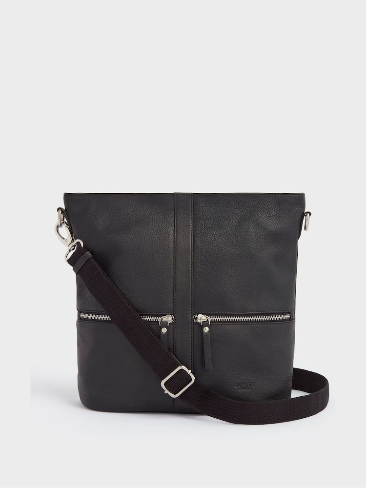 OSPREY LONDON Grainy Hide Leather Levisham Cross-Body Bag - Image 1 of 6